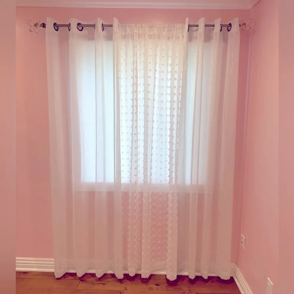 White and silver curtains